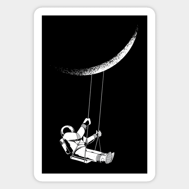 Cute Astronaut Print Sticker by Urban_Vintage